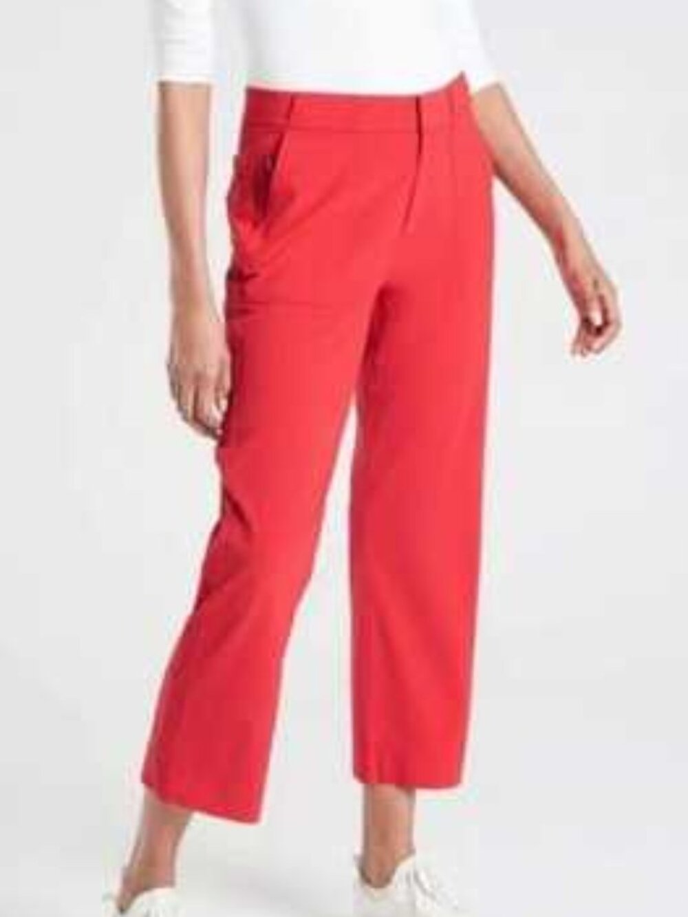 ATHLETA Tribeca Utility Crop Pants Red Size 2
